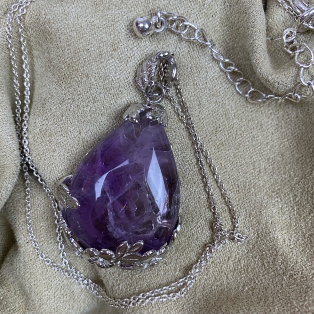 💜Amethyst Pear-shaped Pendant💜